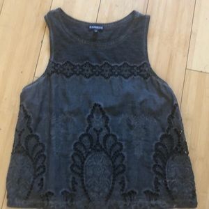 Black lace tank top
